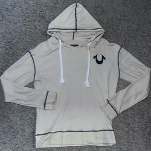 True religion waffle knit hoodie